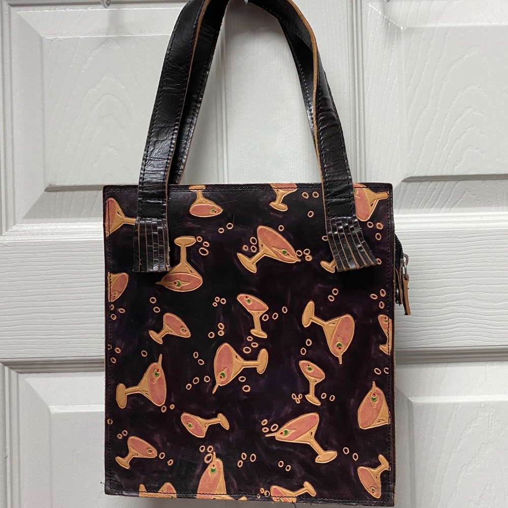 Vintage Wilson’s Leather Martini glass purse